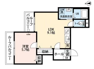 The Machiya Court【4階】の間取り