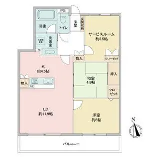 スクエア名古屋港【5階】の間取り