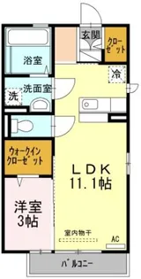 ルナ ラパン A棟【2階】の間取り