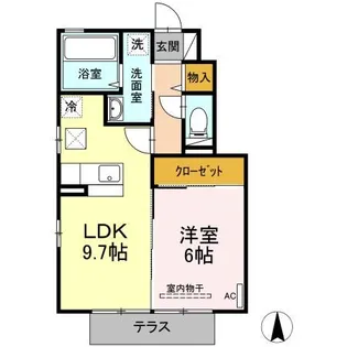 ムーラン北白土【1階】の間取り