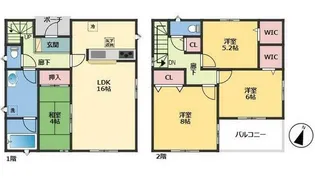 千葉県成田市西三里塚【一戸建】の間取り