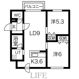 ラフィナート本通【2階】の間取り