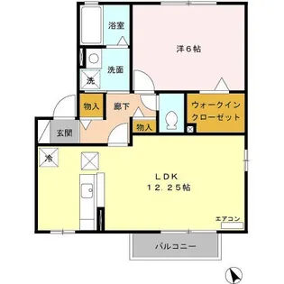 グランモア若草 B棟【1階】の間取り