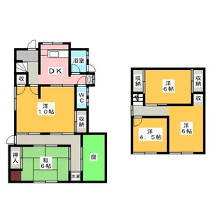 岐阜県各務原市鵜沼台4【一戸建】の間取り