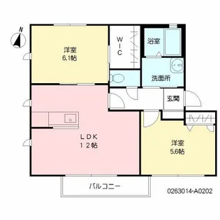 ディアス浜崎 A棟【2階】の間取り