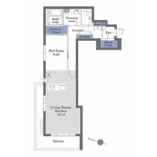 エタニティ富ヶ谷【2階】の間取り