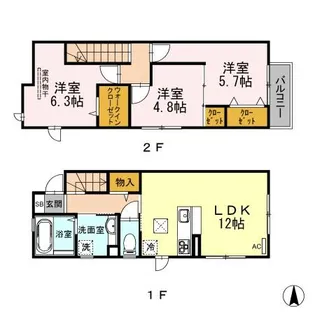 岡山県岡山市北区出石町1【一戸建】の間取り