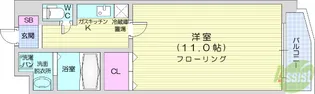 アニバーサリー第九木町通【7階】の間取り
