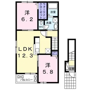 エスポワールu【2階】の間取り