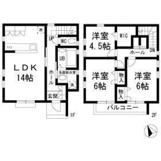東京都世田谷区玉堤2【一戸建】の間取り