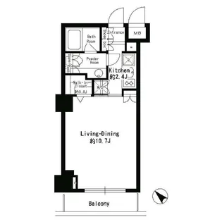パークルージュ赤坂檜町【5階】の間取り