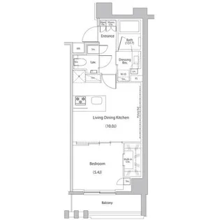 ザ・パークハビオ文京江戸川橋【7階】の間取り
