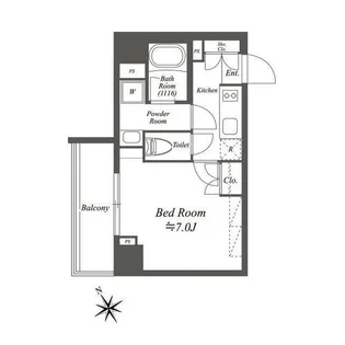 ブライズ白金台【8階】の間取り