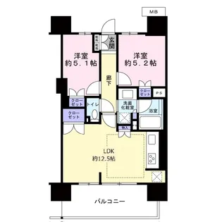 ミハマシティ検見川浜I街区【7階】の間取り
