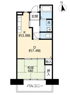 URアーベイン東三国【2階】の間取り