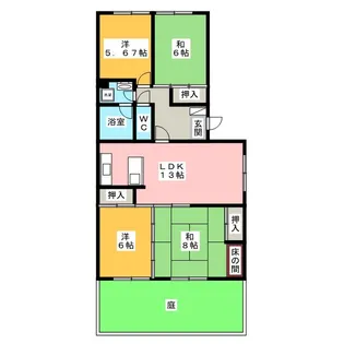 第2大進コーポ【1階】の間取り
