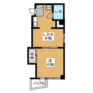 シャンポール港楽【3階】の間取り