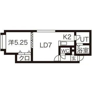 プルメリア厚別中央【2階】の間取り