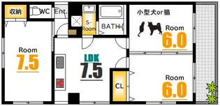 フラワーパレスハラダ【4階】の間取り
