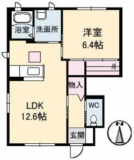 セントポーリア A棟【1階】の間取り
