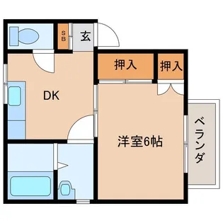大東コーポ A棟【2階】の間取り