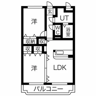 ユーミーしらさぎA【2階】の間取り