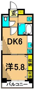 クレセール大井町【6階】の間取り