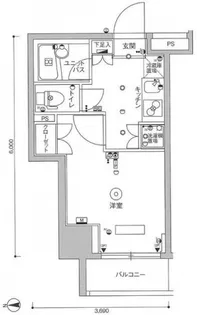 スカイコート武蔵小杉壱番館【6階】の間取り
