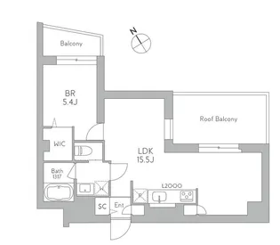J.リヴェール武蔵小山West【5階】の間取り