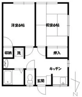 グリーンハイム東尾久【1階】の間取り