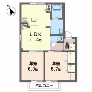 ミトラパリス A棟【1階】の間取り