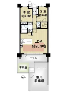 パデシオン伏見稲荷【1階】の間取り