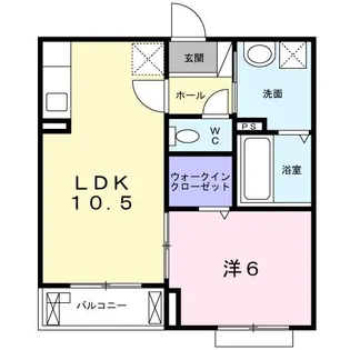 ヴィアソーレ摂津【2階】の間取り