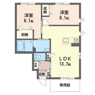 カルド ヴィータ【1階】の間取り
