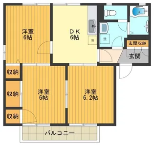 クエールコート【2階】の間取り