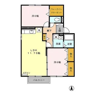 サンライフ広面【1階】の間取り