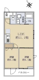 グランディオール杭瀬【3階】の間取り