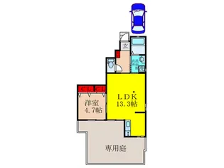 西尾テラス【1階】の間取り