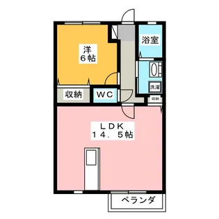 ヒルサイド善行V【2階】の間取り