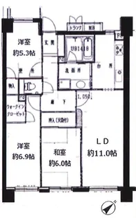 ファンフィールド宮前【1階】の間取り