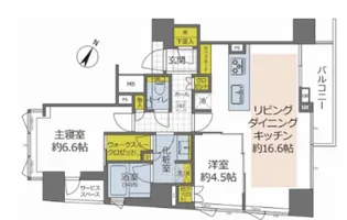 プラネスーペリア四番町【8階】の間取り