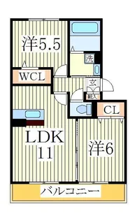 エクレールB【3階】の間取り