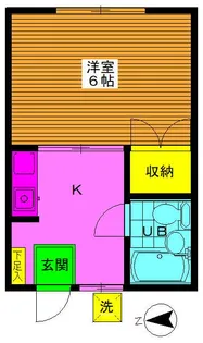 スターハイム中山【1階】の間取り