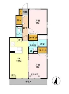 ラフィーネBaba【1階】の間取り