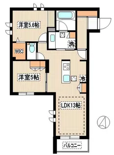 Le Ruah【1階】の間取り
