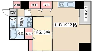 K-CRAFT UMEDA161【4階】の間取り