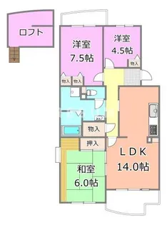 ヴェルデ四街道 5号棟【5階】の間取り