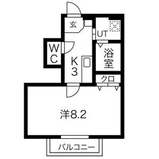 エルタスコート中江【1階】の間取り