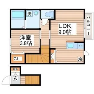 Escondite台原 A棟【2階】の間取り