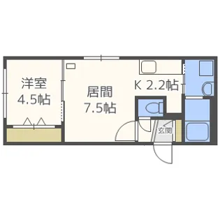 アドヴァンス山の手【1階】の間取り